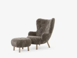 &Tradition Lænestole<Petra VB3 lænestol inkl. Skammel,  Sheepskin honey 50 fra