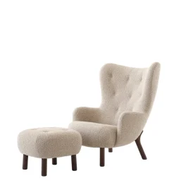 &Tradition Lænestole<Petra VB3 lænestol inkl. Skammel,  Sheepskin honey 50 fra