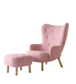 &Tradition Lænestole<Petra VB3 lænestol inkl. Skammel,  Sheepskin honey 50 fra