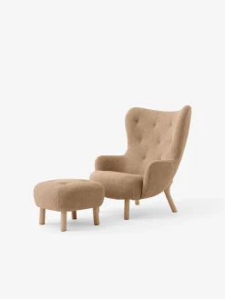 &Tradition Lænestole<Petra VB3 lænestol inkl. Skammel,  Sheepskin honey 50 fra
