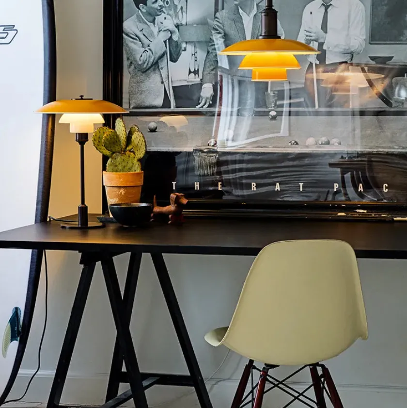 Louis Poulsen Spots<PH 3½-2½ Bordlampe, grøn af Poul Henningsen