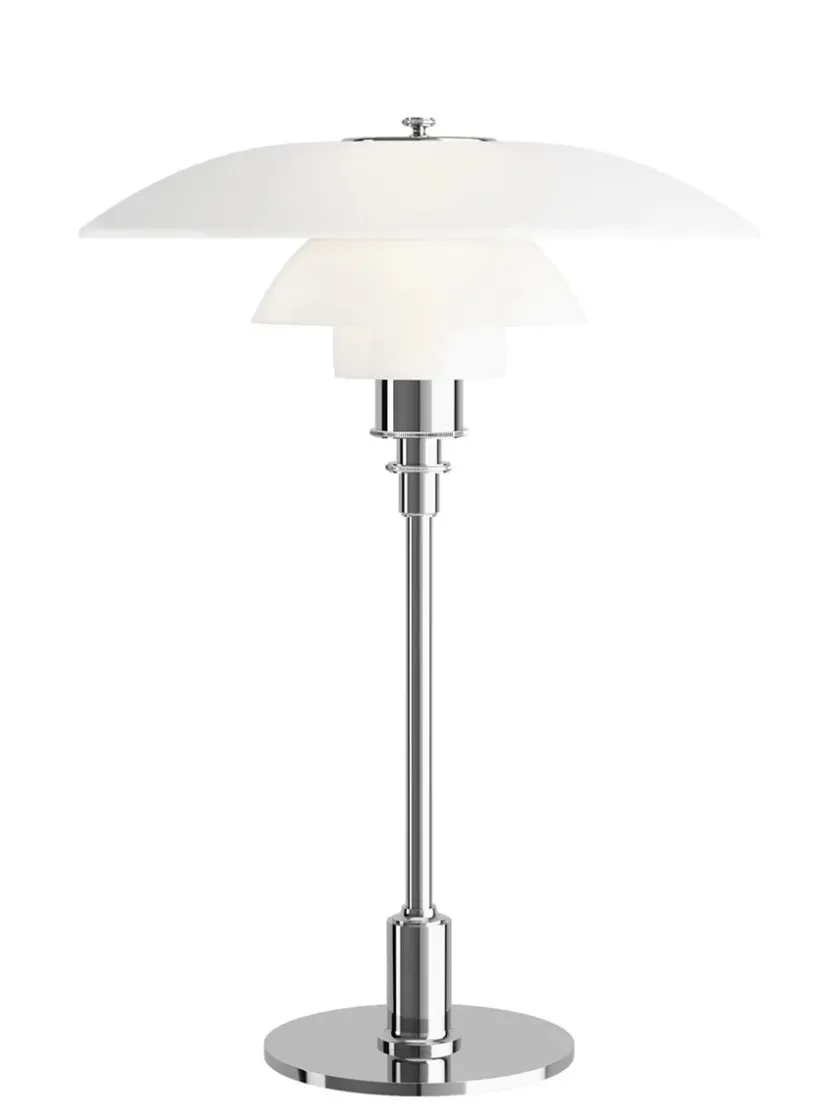 Louis Poulsen Spots<PH 3½-2½ Glas Bordlampe, højglansforkromet fra