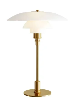 Louis Poulsen Spots<PH 3½-2½ Glas Bordlampe, sort metalliseret fra