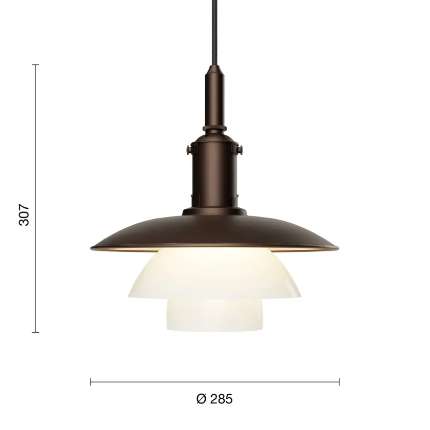 Louis Poulsen Spots|Pendler<PH 3/3 Pendel, Aged Brass fra