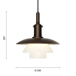 Louis Poulsen Pendler|Spots<PH 3/3 pendel, messing/opalt glas, limited edition 2022 af Poul Henningsen