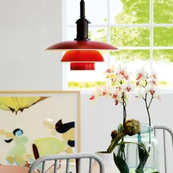 Louis Poulsen Pendler|Spots<PH 3½-3 Pendel, rød af Poul Henningsen