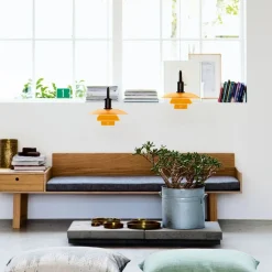 Louis Poulsen Pendler|Spots<PH 3½-3 Pendel, rød af Poul Henningsen