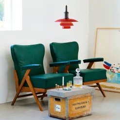 Louis Poulsen Pendler|Spots<PH 3½-3 Pendel, rød af Poul Henningsen