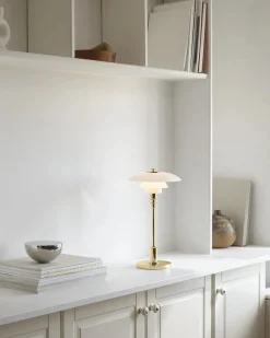 Louis Poulsen Portable Lamper|Skrivebordslamper<PH 2/1 Portable Bordlampe, messing fra