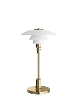 Louis Poulsen Portable Lamper|Skrivebordslamper<PH 2/1 Portable Bordlampe, messing fra