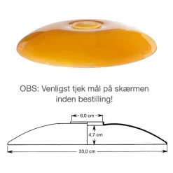 Louis Poulsen Louis Poulsen Lampeskærme|Reservedele Til Lamper<PH 3½-3 Underskærm i ravfarvet glas fra