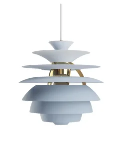 Louis Poulsen Spots|Pendler<PH Snowball, dusty blue/brass af Poul Henningsen