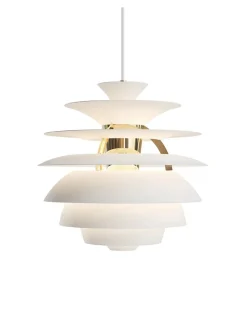 Louis Poulsen Spots|Pendler<PH Snowball, soft white/brass af Poul Henningsen