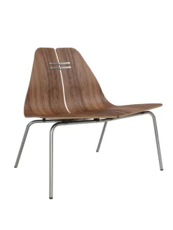 Fritz Hansen Loungestole|Lænestole<PK23 Lounge Chair, walnut/steel af Poul Kjærholm