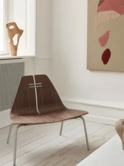 Fritz Hansen Loungestole|Lænestole<PK23 Lounge Chair, walnut/steel af Poul Kjærholm