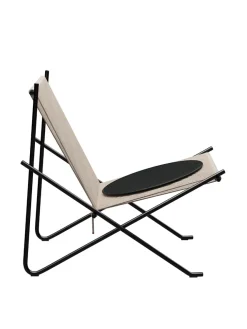 Fritz Hansen Loungestole|Lænestole<PK4 Loungestol i natur, stålstel af Poul Kjærholm