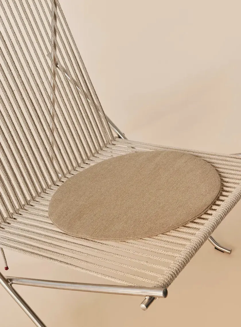 Fritz Hansen Loungestole|Lænestole<PK4 Loungestol i sort, stålstel af Poul Kjærholm