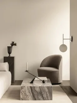 Audo Copenhagen Sofaborde<Plinth Low, grey galaxy marble fra