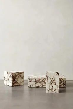 Audo Copenhagen Sofaborde<Plinth Low, grey galaxy marble fra