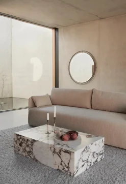 Audo Copenhagen Sofaborde<Plinth Low Sand Kunis Breccia marmor fra