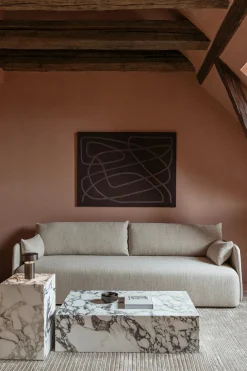 Audo Copenhagen Sofaborde<Plinth Low White Carrara marmor fra