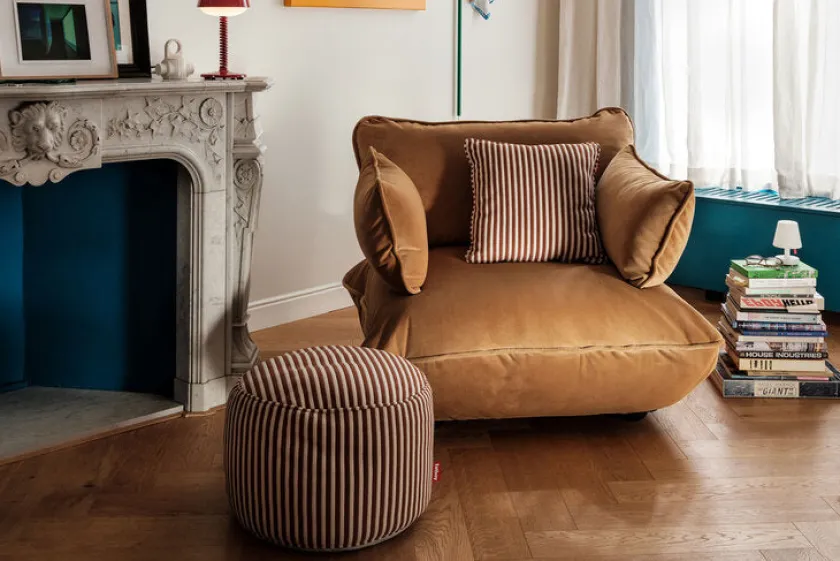 Fatboy Udendørs Loungemøbler|Havestole<Point velvet Recycled skammel fra