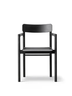 Fredericia Furniture Spisebordsstole<Post Spisebordsstol, eg sort lak fra