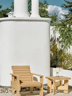 HAY Havehynder<Quilted sædehynde til Crate Loungechair, Sky Grey fra