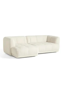 HAY Sofaer<Quilton 2,5 pers. Sofa, Flamiber Cream A5, højre fra