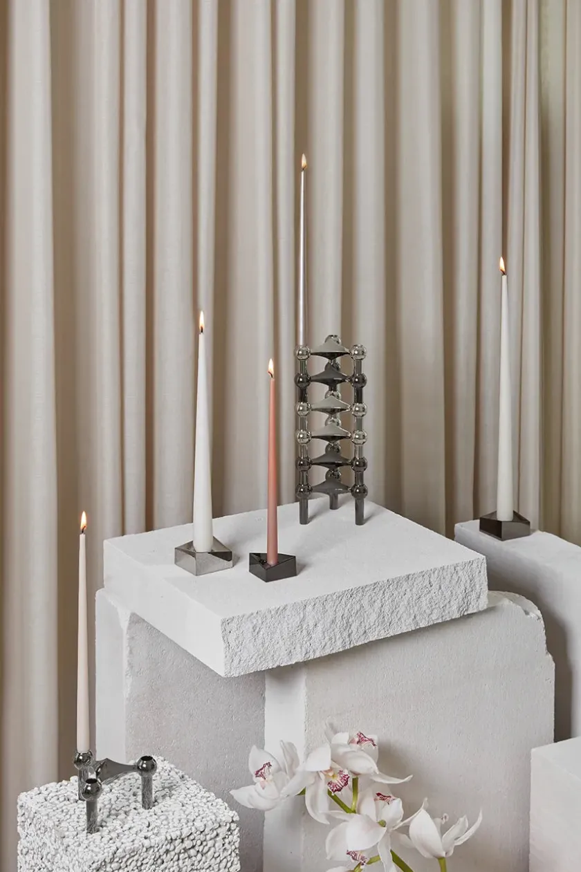 STOFF Nagel Lysestager<Reflect Lysestage, krom fra