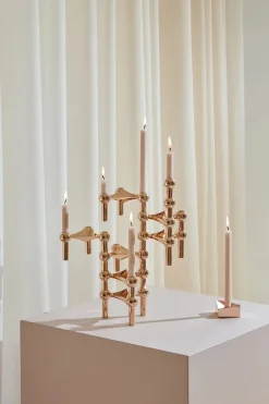 STOFF Nagel Lysestager<Reflect Lysestage, rosa guld fra