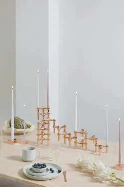 STOFF Nagel Lysestager<Reflect Lysestage, sort krom fra