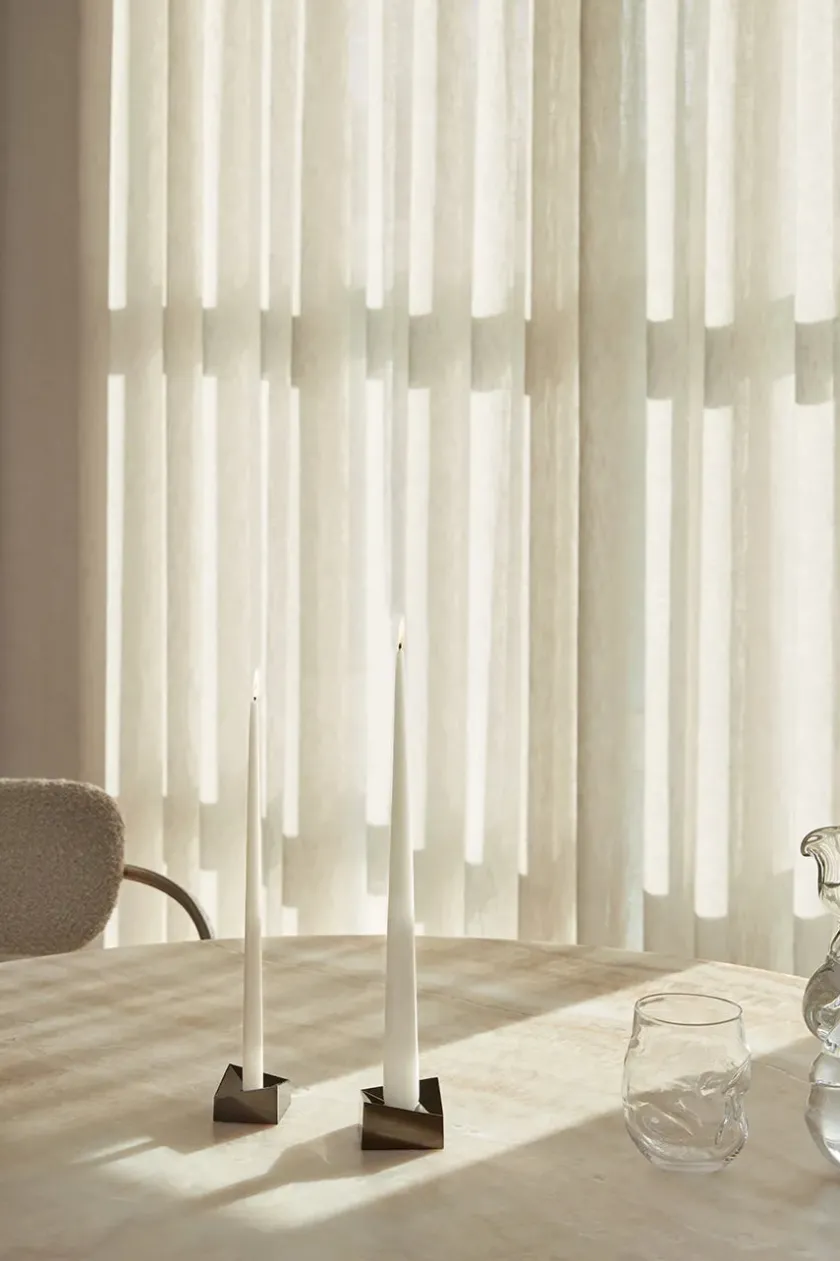 STOFF Nagel Lysestager<Reflect Lysestage, sort krom fra