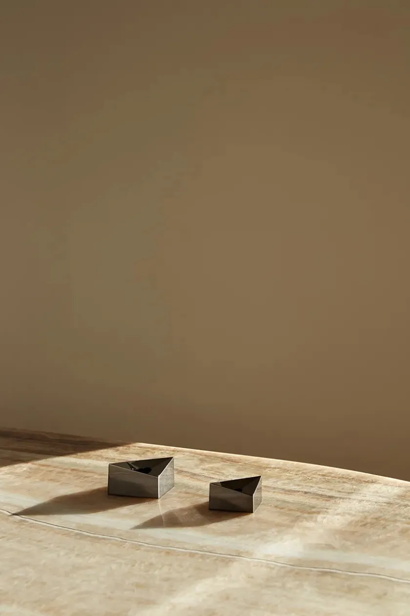 STOFF Nagel Lysestager<Reflect Lysestage, sort krom fra