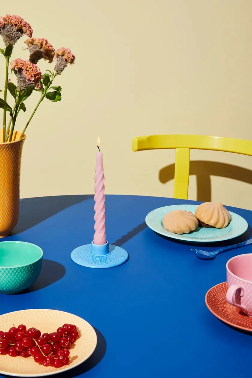 Lyngby Porcelæn Lysestager<Rhombe Kronelysestage fra