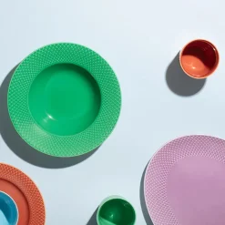 Lyngby Porcelæn Service<Rhombe krus, gul fra