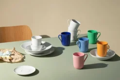 Lyngby Porcelæn Service<Rhombe krus m. hank, blå fra