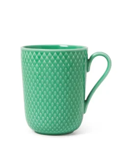 Lyngby Porcelæn Service<Rhombe krus m. hank, mørk blå fra