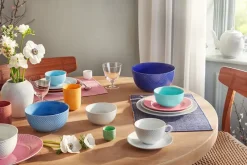 Lyngby Porcelæn Service<Rhombe krus, rosa fra