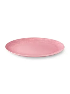 Lyngby Porcelæn Service<Rhombe oval fad, rosa fra