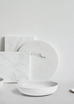 Lyngby Porcelæn Service<Rhombe serveringsskål, hvid fra