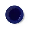 Lyngby Porcelæn Service<Rhombe tallerken, mørk blå Ø23 cm fra