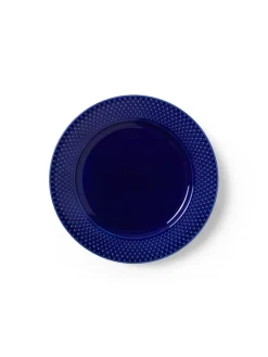 Lyngby Porcelæn Service<Rhombe tallerken, mørk blå Ø23 cm fra