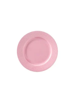 Lyngby Porcelæn Service<Rhombe tallerken, rosa Ø21 cm fra
