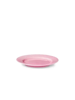 Lyngby Porcelæn Service<Rhombe tallerken, rosa Ø21 cm fra
