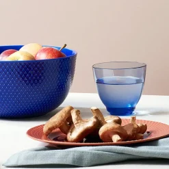 Lyngby Porcelæn Service<Rhombe tallerken, terracotta Ø23 cm fra