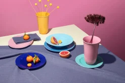 Lyngby Porcelæn Vaser<Rhombe vase, gul fra