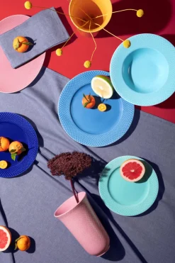 Lyngby Porcelæn Vaser<Rhombe vase, rosa fra