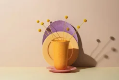 Lyngby Porcelæn Vaser<Rhombe vase, rosa fra