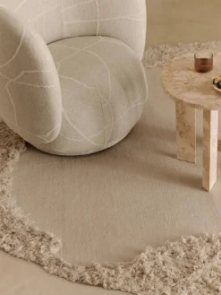 Ferm Living Lænestole<Rico Lounge Chair, bouclé i sand fra